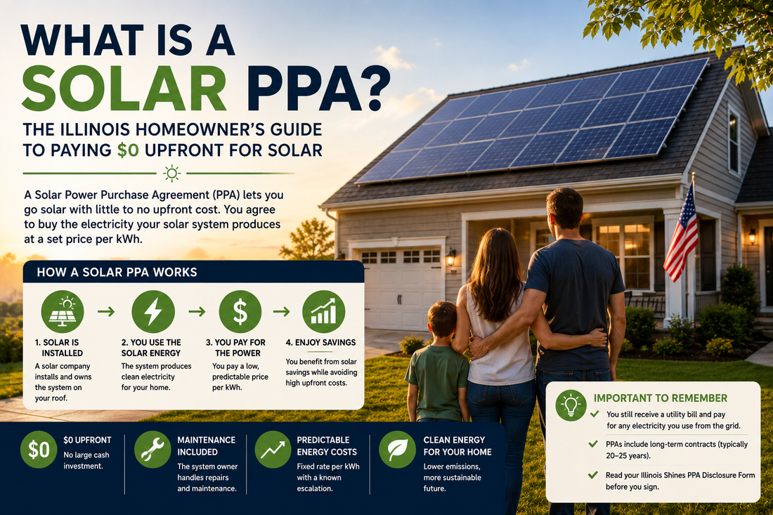 What Is a Solar PPA? The Illinois Homeowner's Guide to Paying $0 Upfront for Solar